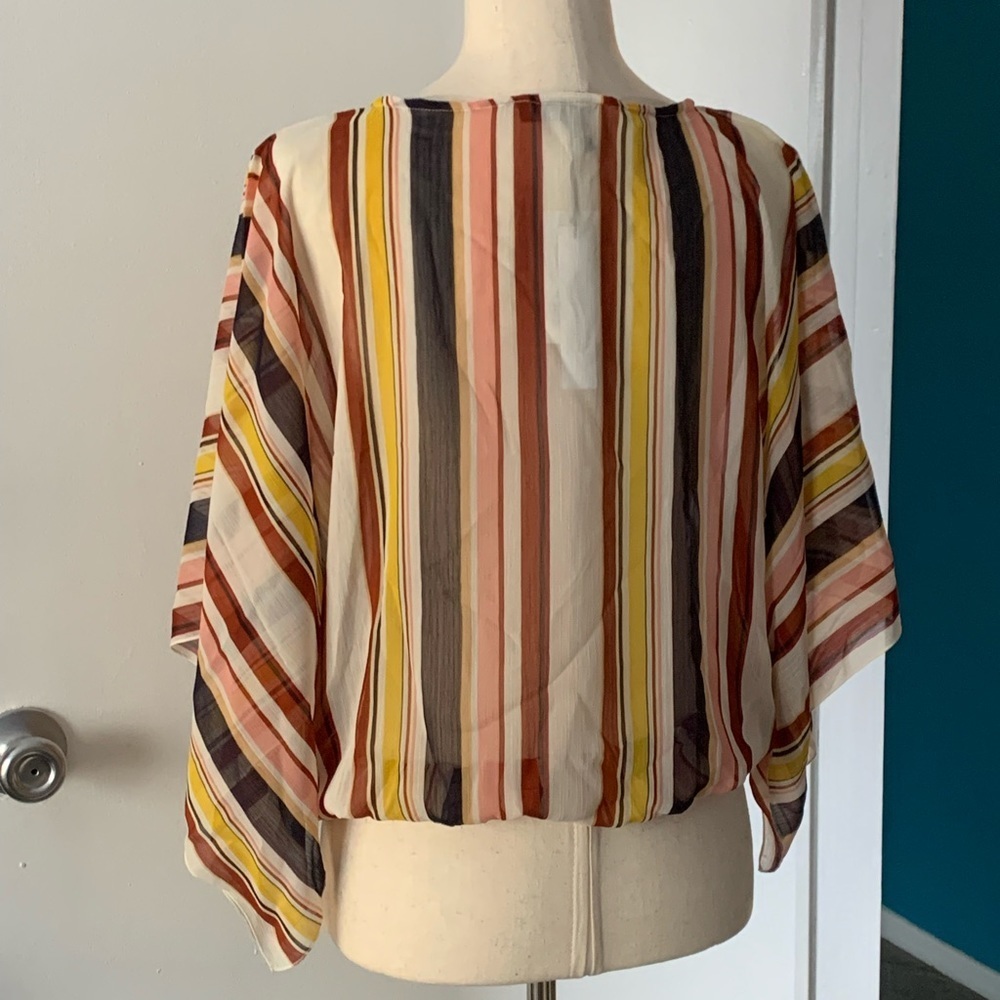 NWT Sanctuary “Desert Escape “ Striped Gauzy Blouse. - Picture 5 of 10